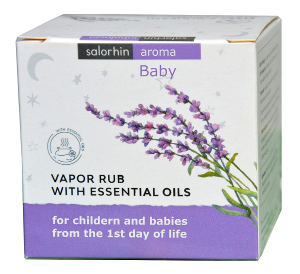 Cold balm for children and adults with essential oils, eliminates viruses and bacteria, lowers fever, calms coughs, warms
